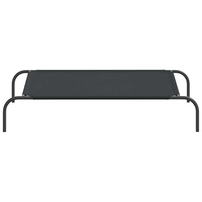 Elevated Dog Bed Black 110x65x20 cm Oxford Fabric and Steel