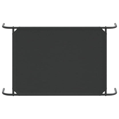 Elevated Dog Bed Black 110x65x20 cm Oxford Fabric and Steel