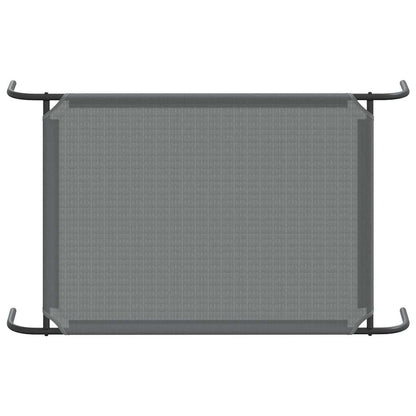Elevated Dog Bed Grey 110x65x20 cm Textilene and Steel