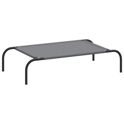 Elevated Dog Bed Grey 90x50x20 cm Oxford Fabric and Steel