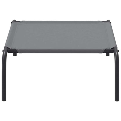 Elevated Dog Bed Grey 90x50x20 cm Oxford Fabric and Steel