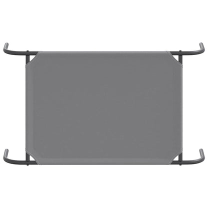 Elevated Dog Bed Grey 90x50x20 cm Oxford Fabric and Steel