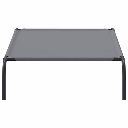 Elevated Dog Bed Grey 110x65x20 cm Oxford Fabric and Steel