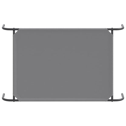Elevated Dog Bed Grey 110x65x20 cm Oxford Fabric and Steel