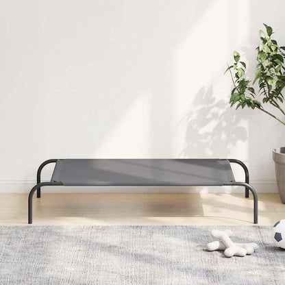 Elevated Dog Bed Grey 110x65x20 cm Oxford Fabric and Steel