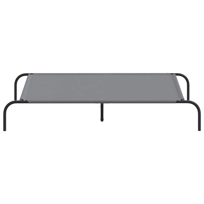 Elevated Dog Bed Grey 130x80x20 cm Oxford Fabric and Steel