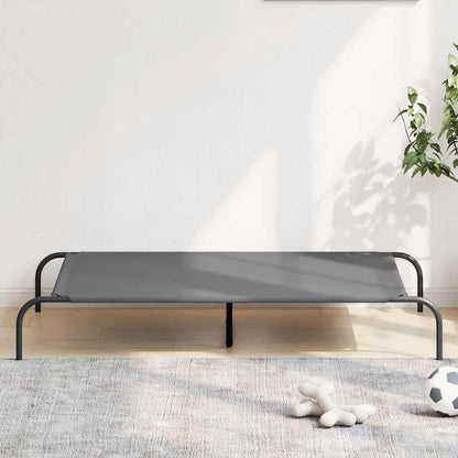 Elevated Dog Bed Grey 130x80x20 cm Oxford Fabric and Steel