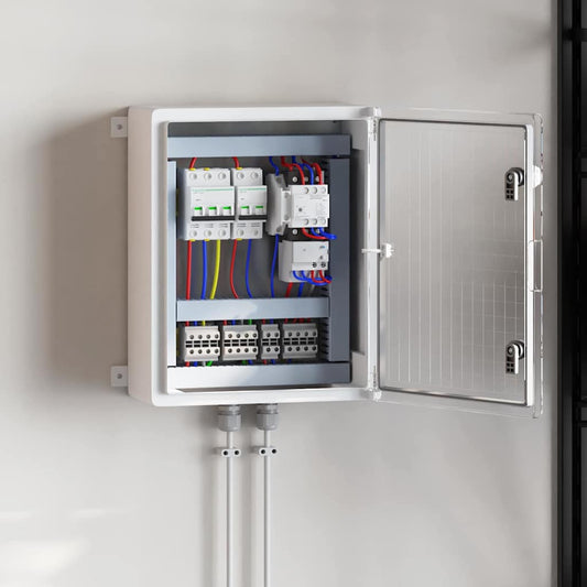 Control Cabinet Grey 40 x 17.5 x 50 cm ABS Plastic
