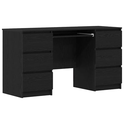 Desk Black oak 140 x 50 x 76 cm Engineered wood