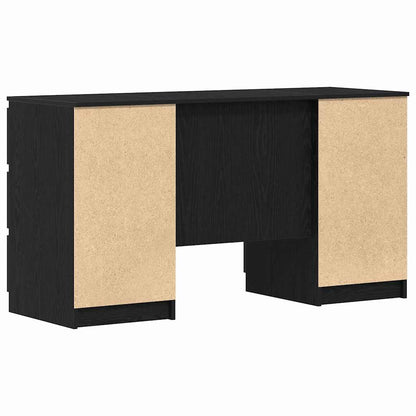 Desk Black oak 140 x 50 x 76 cm Engineered wood