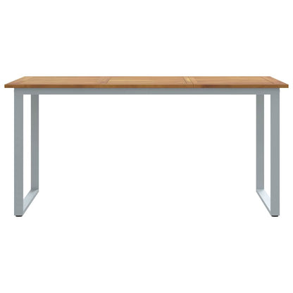Garden Dining Table Grey 160 x 80 x 75 cm