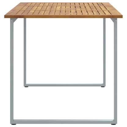 Garden Dining Table Grey 160 x 80 x 75 cm