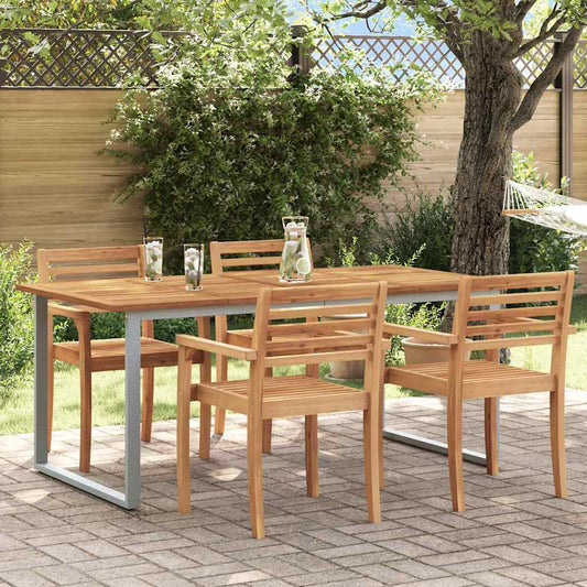Garden Dining Table Grey 180 x 90 x 75 cm