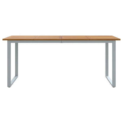 Garden Dining Table Grey 180 x 90 x 75 cm