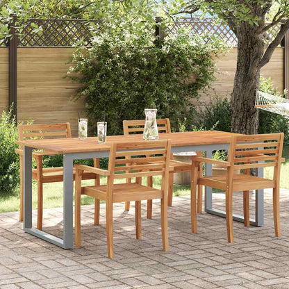 Garden Dining Table Grey 200 x 90 x 75 cm