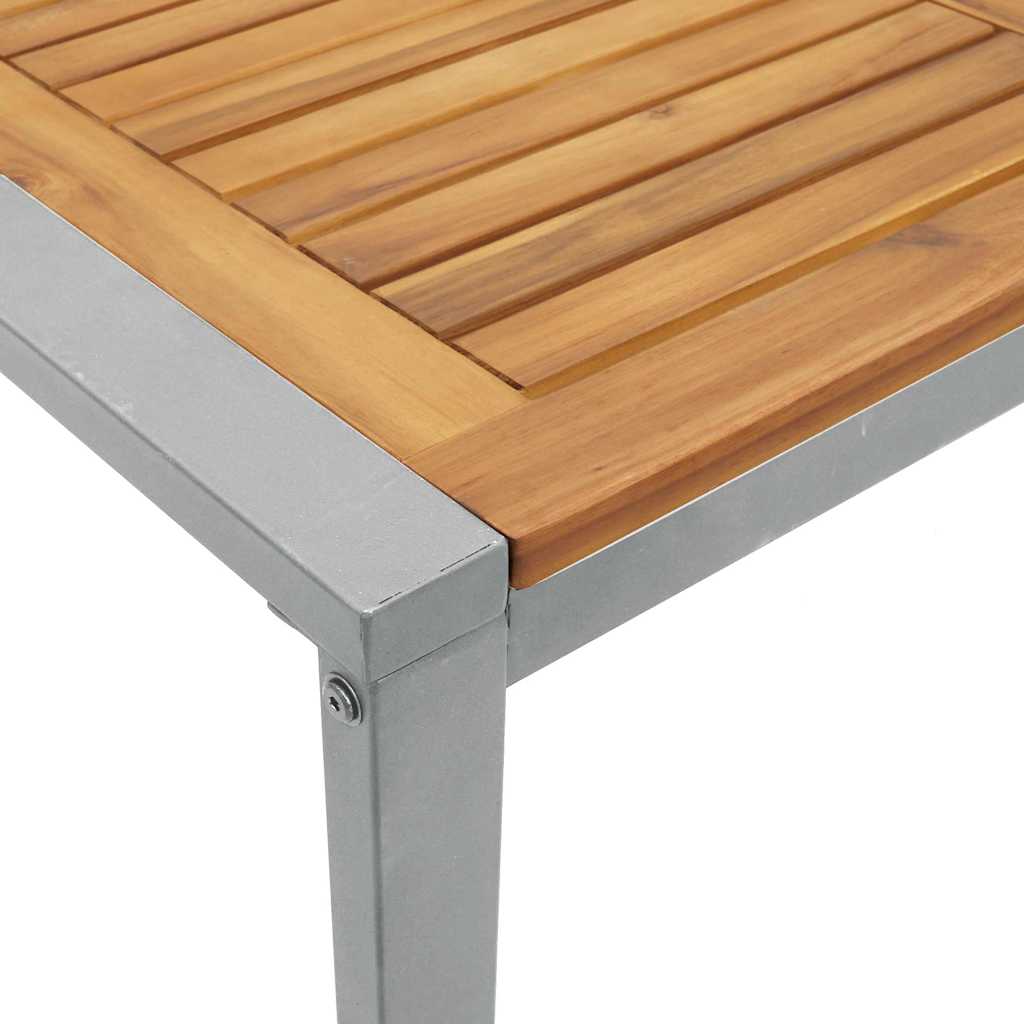 Garden Dining Table Grey 140 x 80 x 75 cm