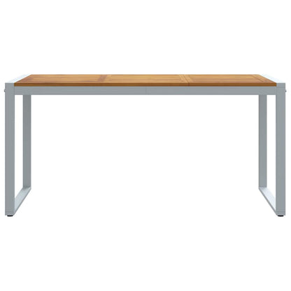 Garden Dining Table Grey 160 x 80 x 75 cm