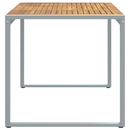 Garden Dining Table Grey 160 x 80 x 75 cm