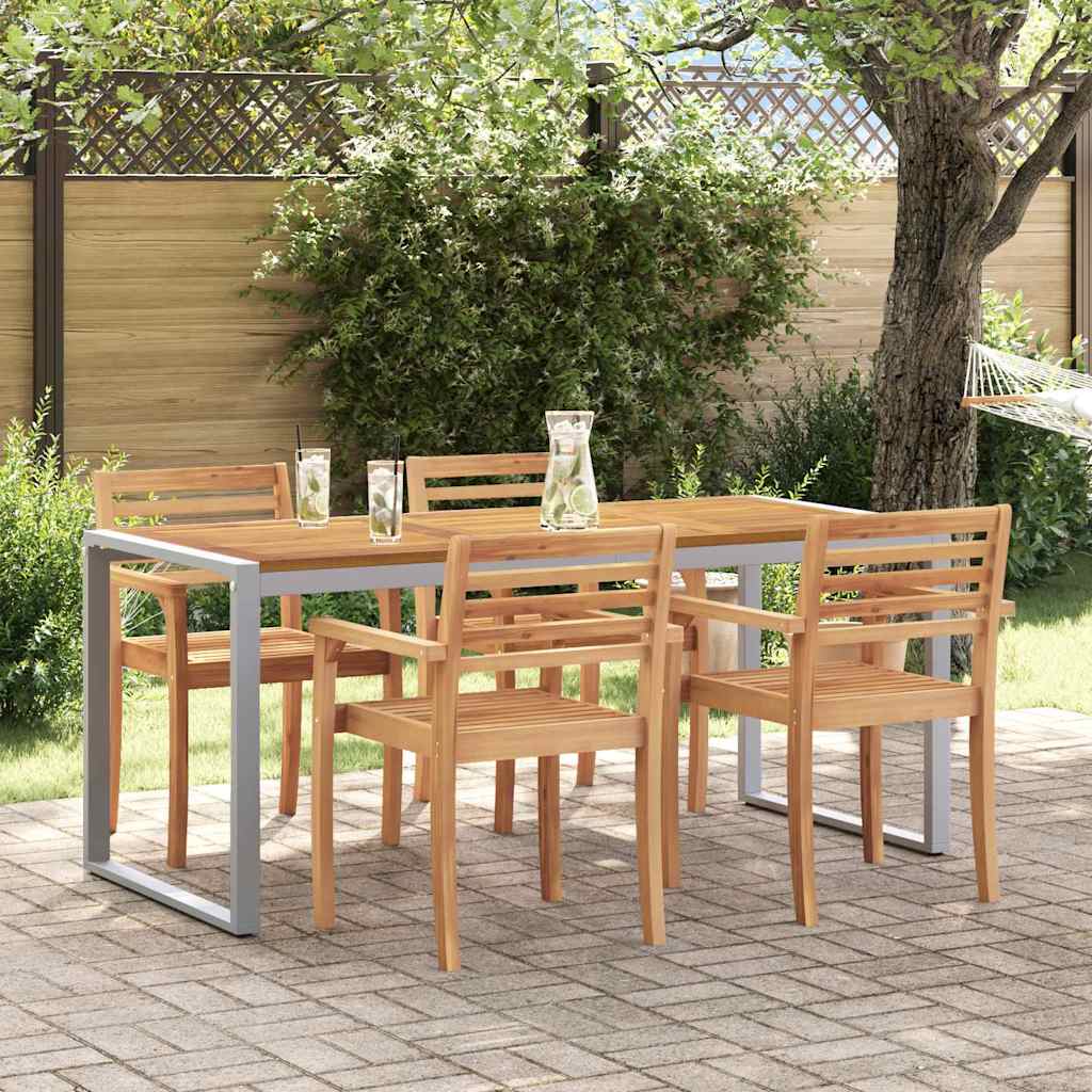 Garden Dining Table Grey 180 x 90 x 75 cm
