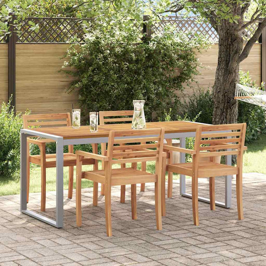 Garden Dining Table Grey 180 x 90 x 75 cm
