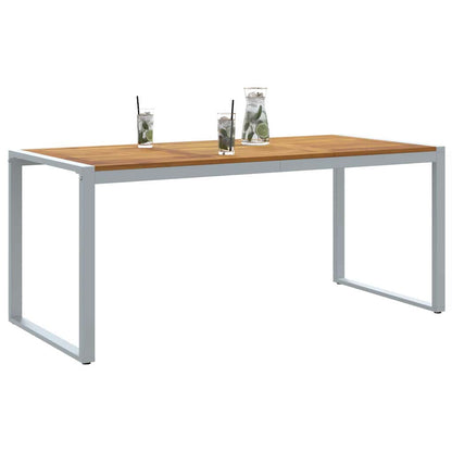 Garden Dining Table Grey 180 x 90 x 75 cm