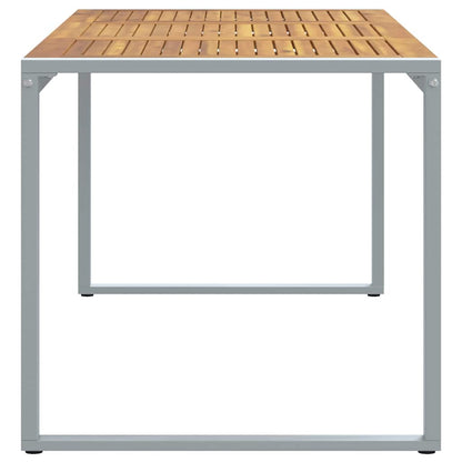 Garden Dining Table Grey 180 x 90 x 75 cm