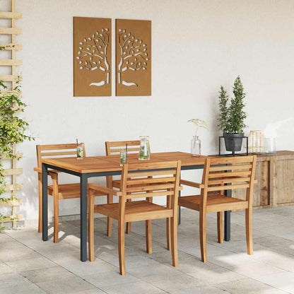 Outdoor Tables Natural and black 150 x 90 x 75 cm