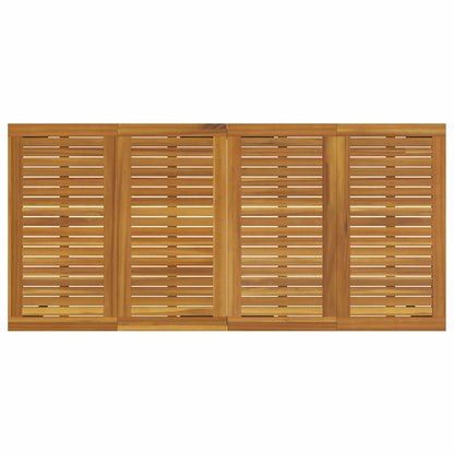 Outdoor Tables Natural and black 200 x 90 x 75 cm