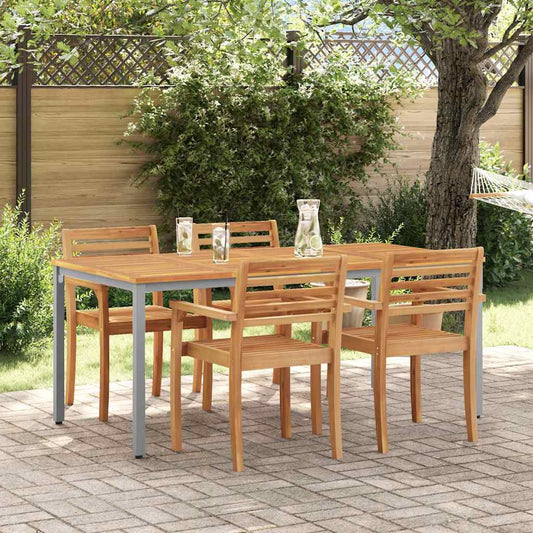 Outdoor Tables Natural and grey 180 x 90 x 75 cm