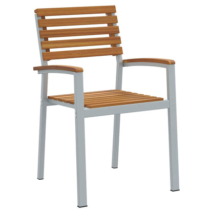 Garden Chair 2 pcs Brown 56 x 57 x 87cm Solid Acacia wood