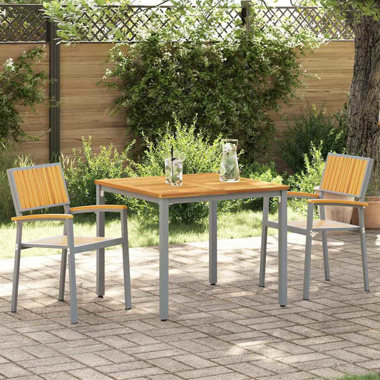 Garden Chair 2 pcs Brown 56 x 57 x 87cm Solid Acacia wood