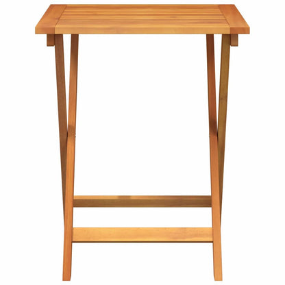 Folding Garden Table Natural 60 x 60 x 72 cm Solid acacia wood