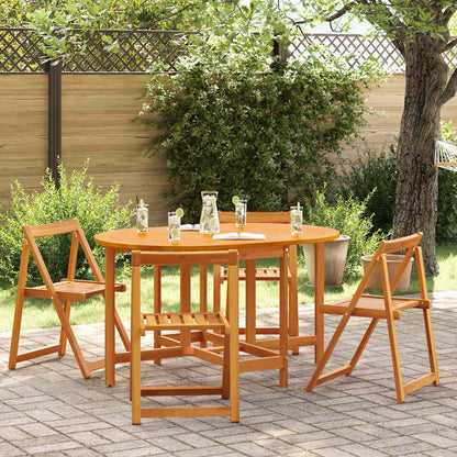 Garden Table Folding Brown 110 x 60 x 72 cm Solid Acacia wood
