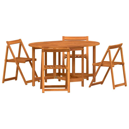 Garden Table 5 pcs Brown 110 x 60 x 72 cm Solid Acacia wood