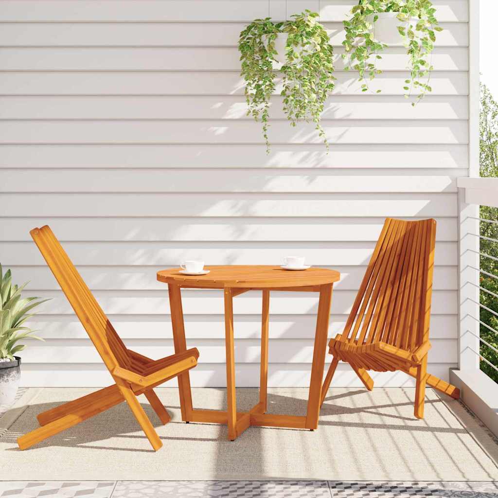 Folding Garden Chairs 2 pcs Brown 56 x 69 x 84 m