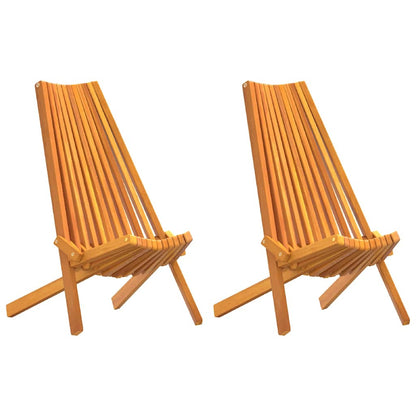Folding Garden Chairs 2 pcs Brown 56 x 69 x 84 m