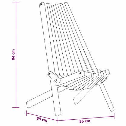 Folding Garden Chairs 2 pcs Brown 56 x 69 x 84 m