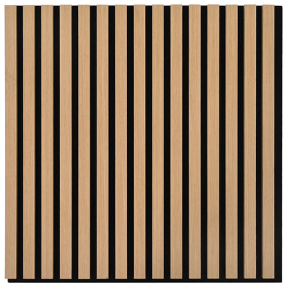 Acoustic Wall Panels 2 pcs Slatted 60.5x60 cm Oak Veneer