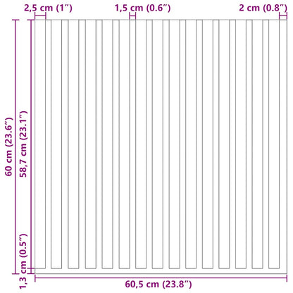 Acoustic Wall Panels 2 pcs Slatted 60.5x60 cm Oak Veneer