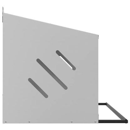 Chicken Nesting Box with 3 Compartments Galvanized Silver Metal