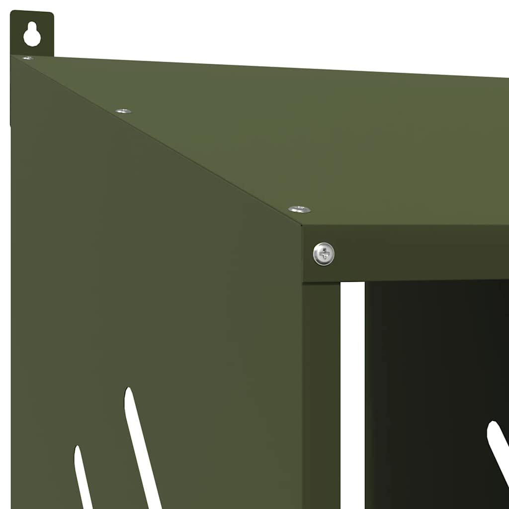 Chicken Nesting Box with 8 Compartments Olive Green Metal