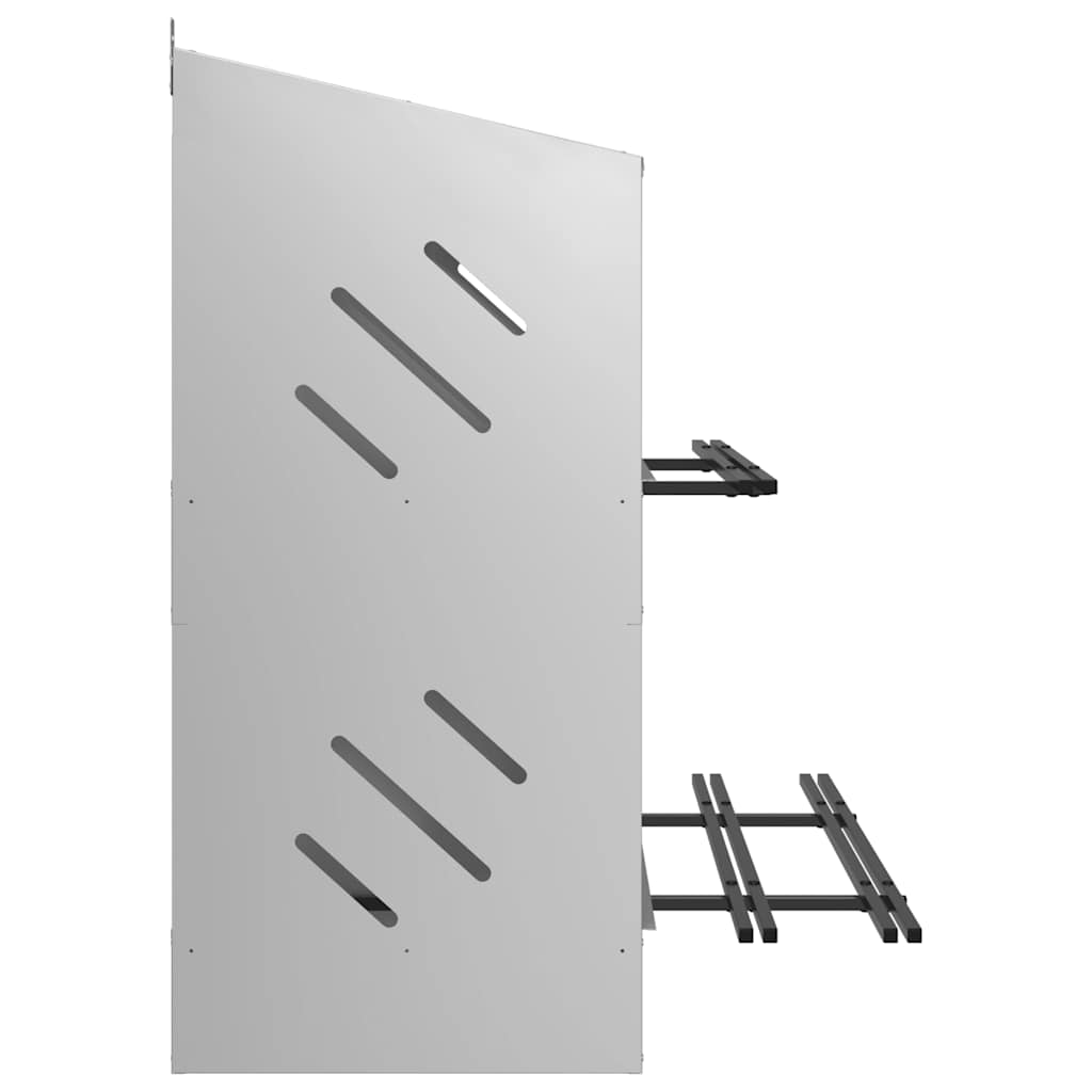 Chicken Nesting Box with 8 Compartments Galvanized Silver Metal