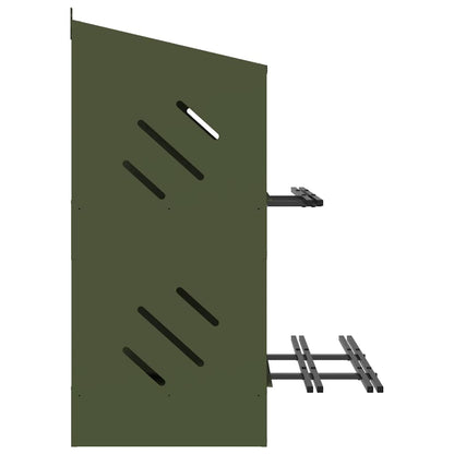 Chicken Nesting Box with 6 Compartments Olive Green Metal