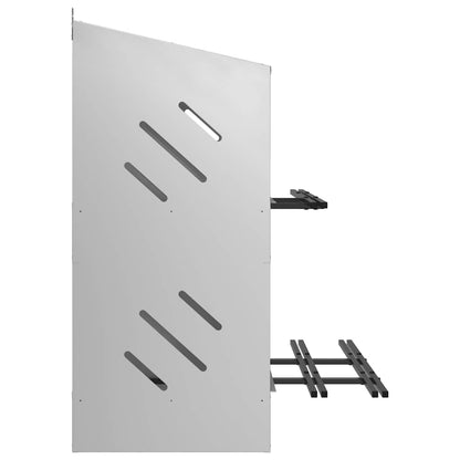 Chicken Nesting Box with 6 Compartments Galvanized Silver Metal