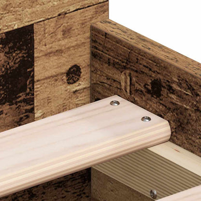 Bed Frame with Headboard Old wood 75 x 190 cm Engineered wood