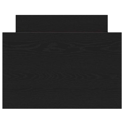 Bed Frame with Headboard Black oak 75 x 190 cm Engineered wood