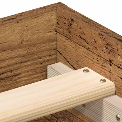 Bed Frame without Mattress Old Wood 75x190 cm Engineered Wood