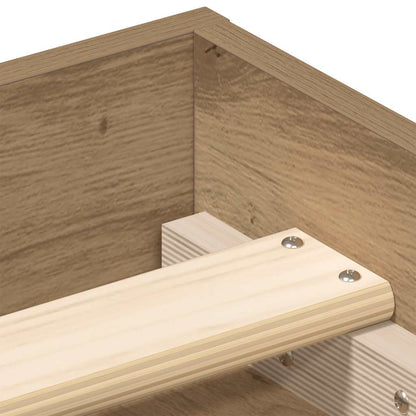 Bed Frame without Mattress Artisan Oak 75x190 cm Engineered Wood