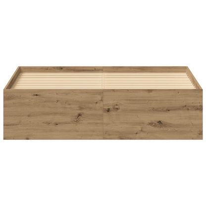 Bed Frame without Mattress Artisan Oak 135x190 cm Engineered Wood
