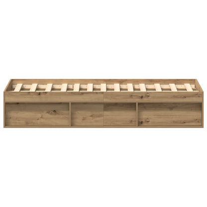 Bed Frame without Mattress Artisan Oak 135x190 cm Engineered Wood
